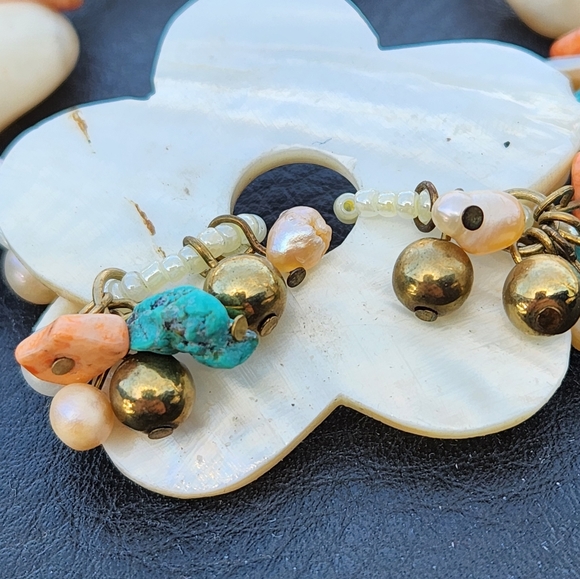 Toggle Bracelet with Turquoise and Pearls - Picture 4 of 5